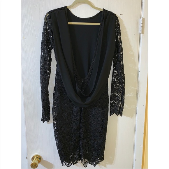 Lace dress drape low back - Picture 4 of 6